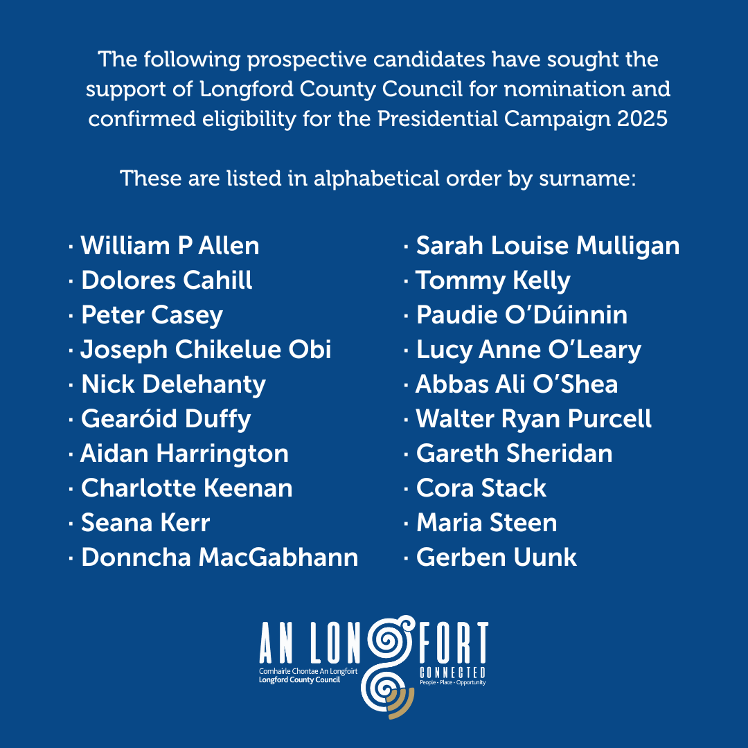 Longford County Council Presidential Nomination Requests 2025 Part 2 Longford County Council Presidential Nomination Requests 2025 Part 2