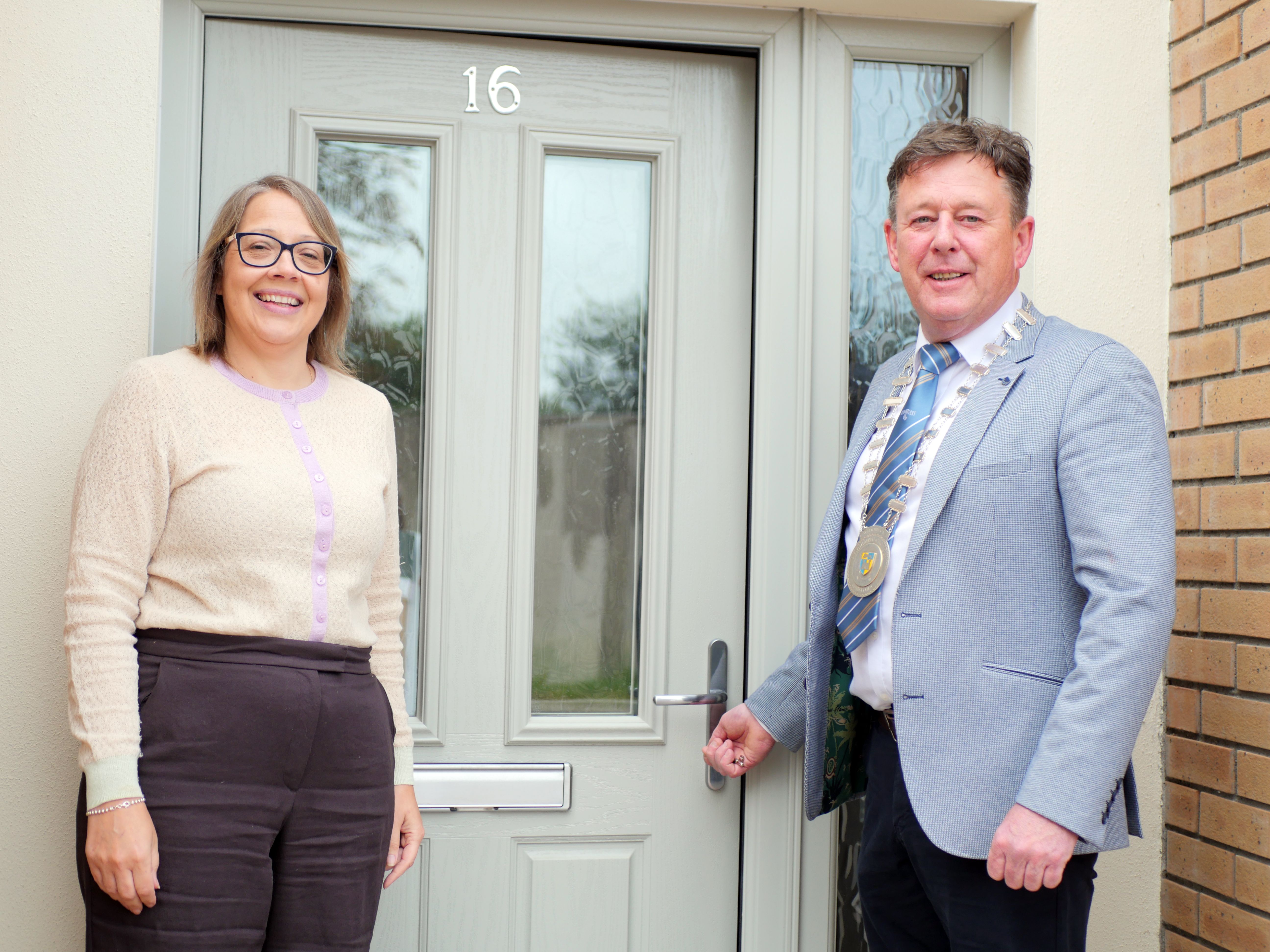 Cllr Gerry Hagan and Chief Executive of Longford County Council Samantha Healy.
